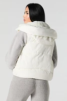 Veste bouffante en nylon doublée de Sherpa