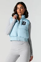 Veste bouffante avec motif brodé Lettre en chenille