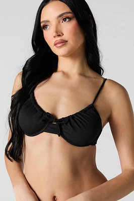 Haut de bikini texturé