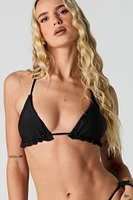 Ruffle Triangle Bikini Top