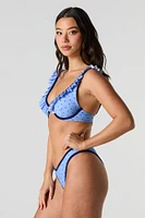 Culotte de bikini avec ourlet volanté