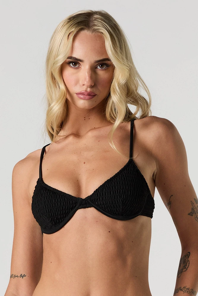 Crinkle Bra Bikini Top