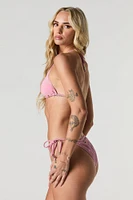 Culotte de bikini avec attaches ornées perles