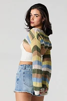 Chandail ultracourt en tricot ajouré