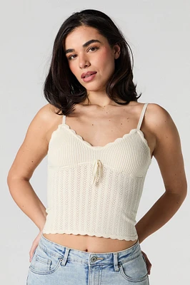 Camisole en tricot de pointelle