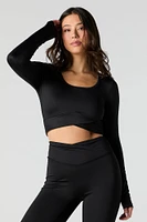 Active Criss Cross Hem Long Sleeve Top