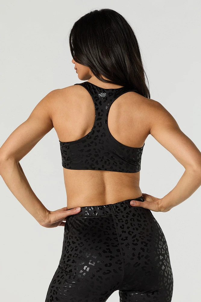 Soutien-gorge sport à imprimé de guépard Active