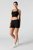 Active Ribbed Curved Hem Tank