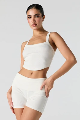 Camisole côtelée à rebord arrondi Active