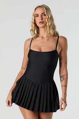 Active Pleated Tennis Romper