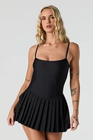 Active Pleated Tennis Romper