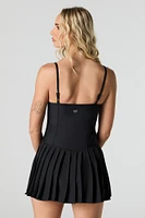 Active Pleated Tennis Romper