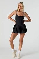 Active Pleated Tennis Romper