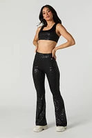 Active Cheetah Print Flare Pant