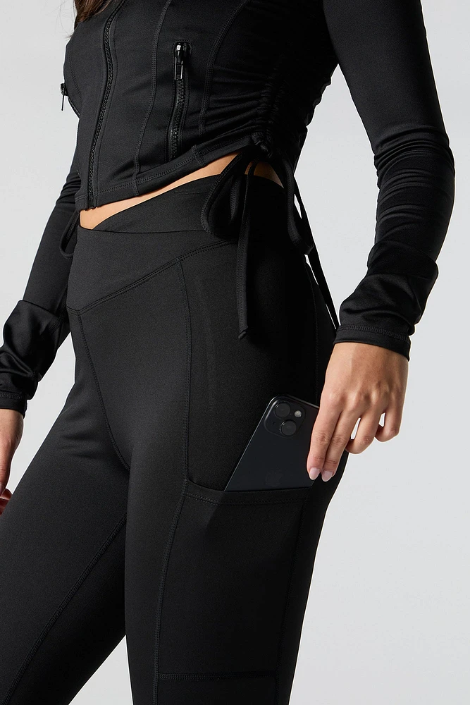 Active Criss Cross Waist Flare Pant