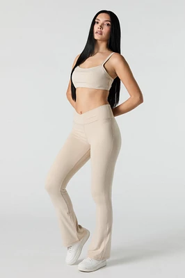 Active Crossover Waist Flare Legging