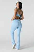 Active Crossover Waist Flare Legging