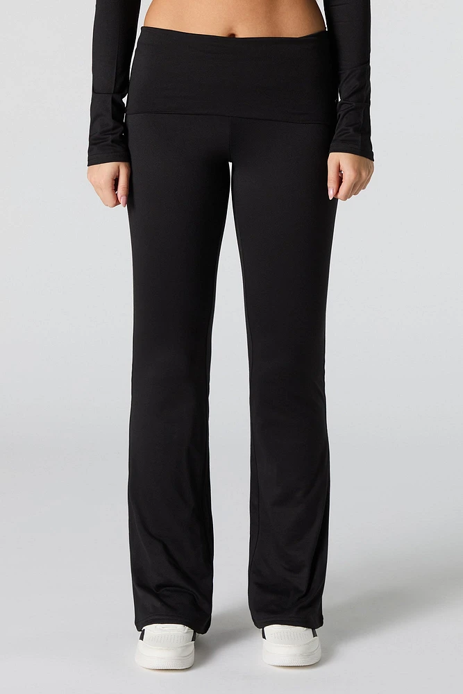 Legging Active à jambe évasée et taille pliée