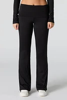 Legging Active à jambe évasée et taille pliée