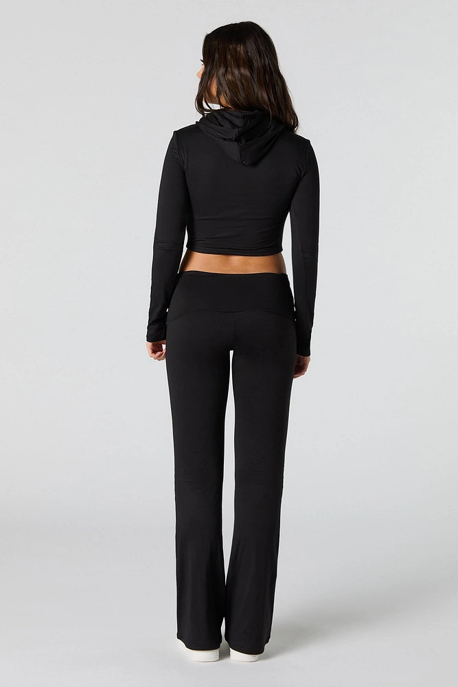Legging Active à jambe évasée et taille pliée