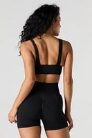 Short Active sans couture ruché au dos