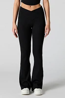 Active Ribbed V Waist Flare Pant