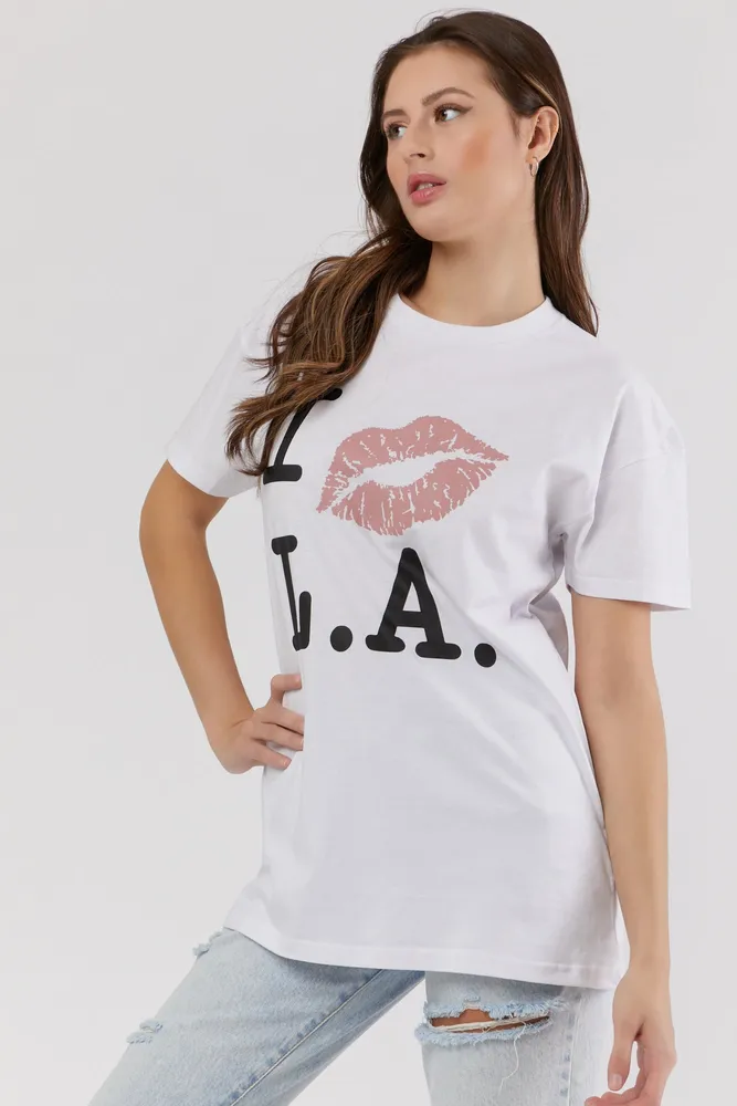 I Love LA Oversized Graphic T-Shirt