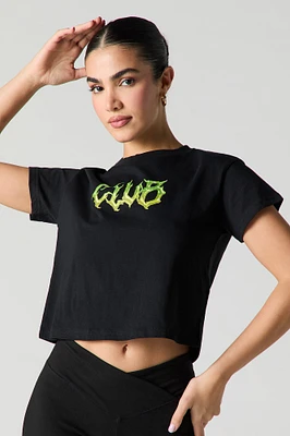 Club Graphic Cropped T-Shirt