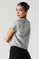 Strong & Courageous Puff Print Cropped T-Shirt