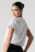 Cowgirl Rhinestone Graphic Cropped T-Shirt