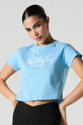 Miss Perfect Graphic Cropped T-Shirt