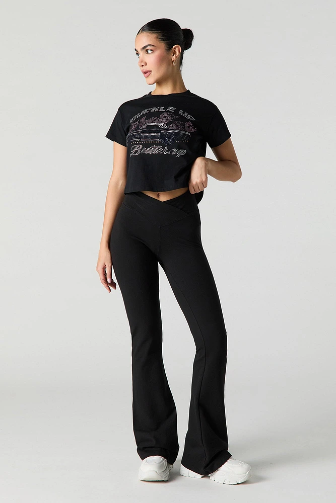 Buckle Up Buttercup Rhinestone Cropped T-Shirt