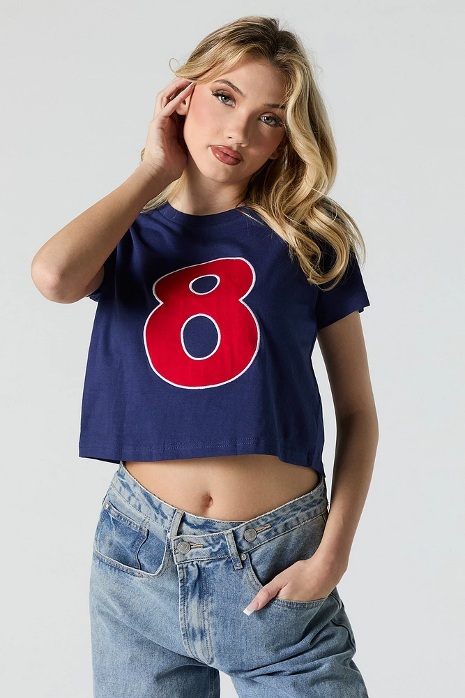 Embroidered Cropped T-Shirt