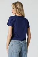 Embroidered Cropped T-Shirt