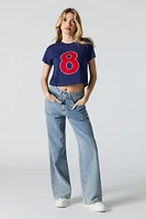 Embroidered Cropped T-Shirt