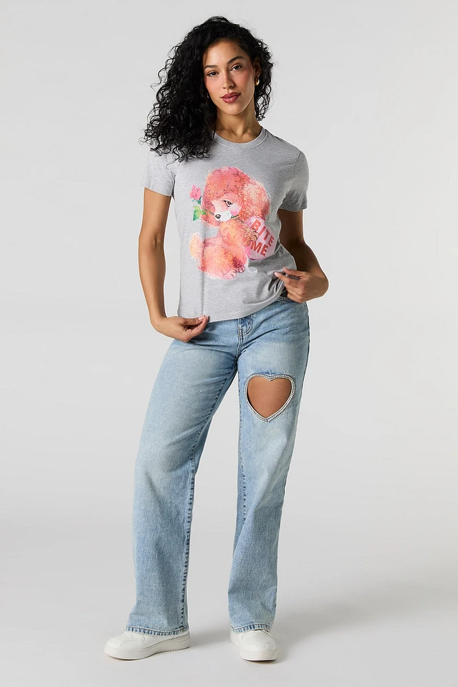 T-shirt à imprimé Valentines Puppy