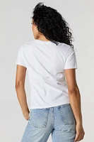 T-shirt à imprimé Cherry Pop avec pierres du Rhin