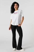 T-shirt décontracté avec motif brodé Rome