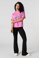 Cherry Pop Graphic Rhinestone Relaxed T-Shirt