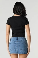 Meowdy Purrtner Graphic Cropped T-Shirt