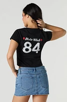 Wild Hearts Embroidered Graphic Cropped T-Shirt