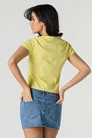 T-shirt court avec motif brodé Thanks For Nothing
