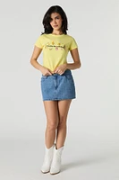 T-shirt court avec motif brodé Thanks For Nothing