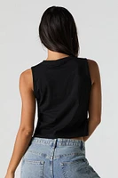 Embroidered Muscle Tank