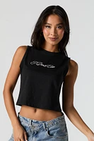 Embroidered Muscle Tank