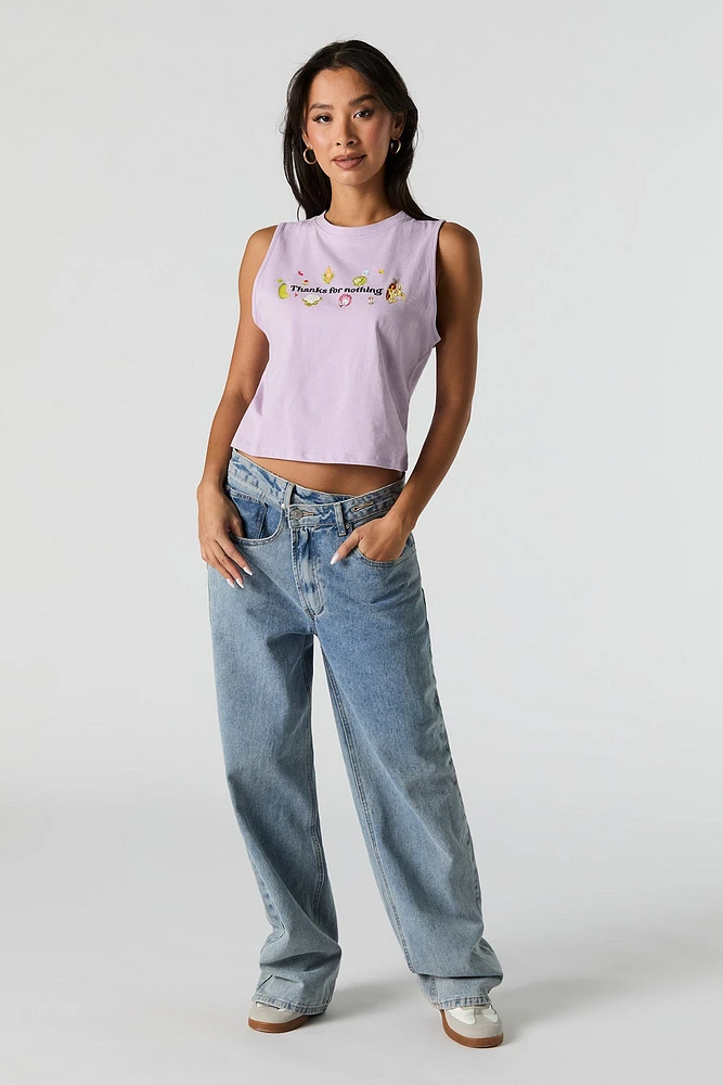 Embroidered Muscle Tank