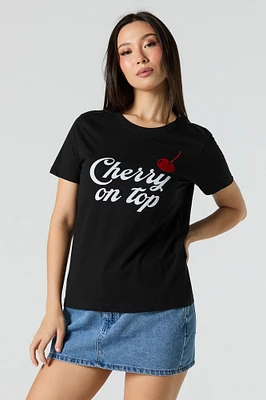 T-shirt à imprimé Cherry on Top