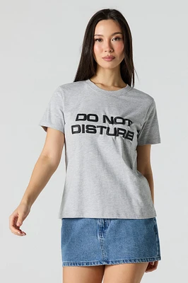 T-shirt à imprimé Do Not Disturb