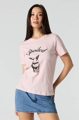 T-shirt avec motif brodé Spoiled Bunny