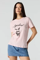 T-shirt avec motif brodé Spoiled Bunny